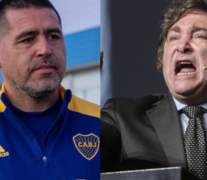 Roman Riquelme y Javier Milei quien puso su &amp;quot;motosierra&amp;quot; a favor de Macri.