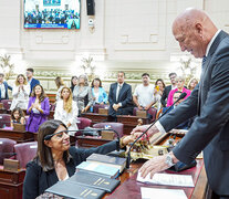 Bonfatti le tomó juramento a Clara García.