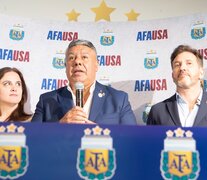 Tapia habla en la presentación (Fuente: Prensa AFA) (Fuente: Prensa AFA) (Fuente: Prensa AFA)