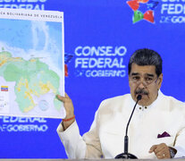 Nicolás Maduro presentó el nuevo mapa de Venzuela. (Fuente: AFP) (Fuente: AFP) (Fuente: AFP)