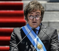 Javier Milei durante su discurso frente al Congreso. (Fuente: AFP) (Fuente: AFP) (Fuente: AFP)