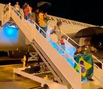 Brasileños-palestinos llegando a Brasil. (Fuente: Xinhua) (Fuente: Xinhua) (Fuente: Xinhua)