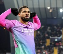 Ruben Loftus-Cheek celebra el primer gol del Milan (Fuente: AFP) (Fuente: AFP) (Fuente: AFP)