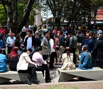 Evacuados por el sismo en Los Santos.