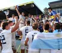 Los Pumas 7s festejaron en Australia. (Fuente: EFE) (Fuente: EFE) (Fuente: EFE)