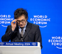 Javier Milei durante su discurso en el Word Economic Forum de Davos (Fuente: AFP) (Fuente: AFP) (Fuente: AFP)