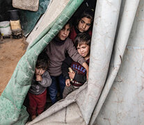 Niños refugiados en elcampamento de Rafah. (Fuente: EFE) (Fuente: EFE) (Fuente: EFE)