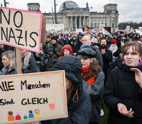 La protesta antinazi en Berlin. (Fuente: AFP) (Fuente: AFP) (Fuente: AFP)