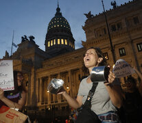 La manifestación en la Plaza del Congreso festejó la derrota del oficialismo en el recinto.  (Fuente: Leandro Teysseire) (Fuente: Leandro Teysseire) (Fuente: Leandro Teysseire)