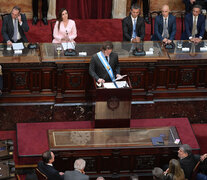 Javier Milei durante la apertura de sesiones en el Congreso (Fuente: Télam) (Fuente: Télam) (Fuente: Télam)