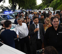 Javkin y Pullaro recibieron ayer a los patrulleros de Kicillof