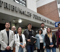 Los legisladores amparistas frente al tribunal federal.