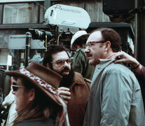 Coppola y Gene Hackman en el rodaje de &amp;quot;La conversación&amp;quot;.