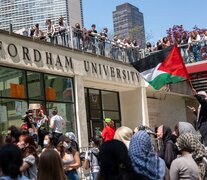 La bandera de Palestina flamea en Nueva York (Fuente: AFP) (Fuente: AFP) (Fuente: AFP)