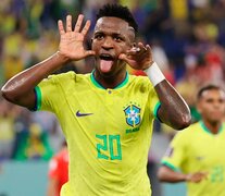 Vinicius, figura indiscutida del nuevo Brasil. Debutó como capitán en el último amistoso. (Fuente: AFP) (Fuente: AFP) (Fuente: AFP)
