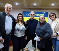 Claudio Zlotnik, Cynthia García, David Cufré, Gustavo Campana y Gisela Marziotta, directora de AM 750. (Fuente: Rocío González) (Fuente: Rocío González) (Fuente: Rocío González)