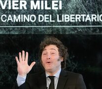 Javier Milei durante la presentación de su libro en Madrid.