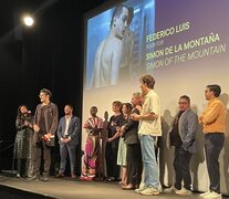 El momento del premio para el film argentino. 