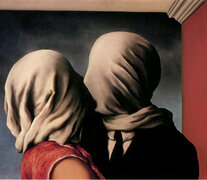 Les Amants, cuadro de Magritte  (1928, MoMA, Nueva York).