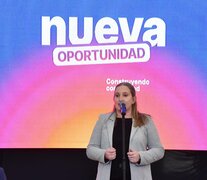 La ministra Tejeda cuando se reelanzó el programa