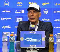 El técnica Miguel Ángel Russo ayer en la conferencia de prensa.