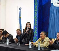 María Luz Rioja, Luli, habló en el acto de asunción de autoridades del PJ. 