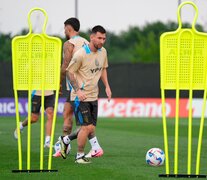 Messi durante el entrenamiento en Nueva Jersey (Fuente: Prensa AFA) (Fuente: Prensa AFA) (Fuente: Prensa AFA)