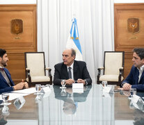 Pullaro en la reunión con el jefe de Gabinete Guillermo Francos