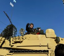 El presidente Javier Milei en el desfile militar organizado por el Gobierno el pasado 9 de julio.