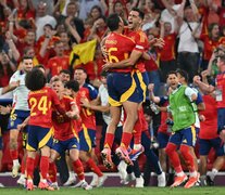 Toda España festeja el pase a la final. Irá por su cuarta Eurocopa. (Fuente: AFP) (Fuente: AFP) (Fuente: AFP)