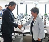 Sergio Massa, ex candidato presidencial por el peronismo y Kristalina Georgieva directora gerente​ del FMI
