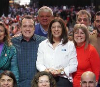 Joaquín Blanco y Clara García lideraron el acto en Rosario.