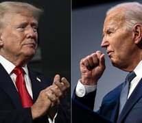 Donald Trump, todavía en carrera. Joe Biden, camino al retiro. (Fuente: AFP) (Fuente: AFP) (Fuente: AFP)