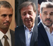 Los diputados nacionales Martín Menem, Oscar Zago y Cristian Ritondo: socios, aliados y también adversarios. 