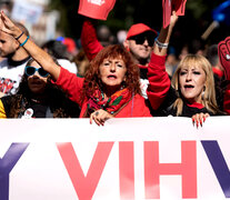 Marcha en Madrid en defensa de las personas con VIH en diciembre de 2023.