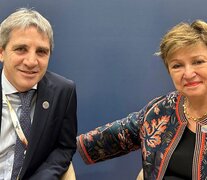 Sonrisas y elogios cruzados entre Caputo y Georgieva.  (Fuente: NA) (Fuente: NA) (Fuente: NA)