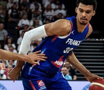 Wembanyama, jugador sensación de la NBA y estrella de Francia en sus Juegos. (Fuente: AFP) (Fuente: AFP) (Fuente: AFP)