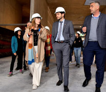 Rueda, Pullaro y Enrico recorrieron las obras. (Fuente: Prensa Gobernación.) (Fuente: Prensa Gobernación.) (Fuente: Prensa Gobernación.)