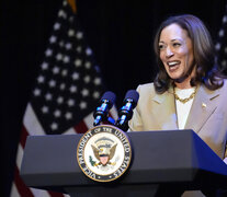 Kamala Harris habla en un evento de campaña en Massachusetts. (Fuente: AFP) (Fuente: AFP) (Fuente: AFP)