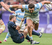 Rodrigo Isgró apoya su último try en Los Pumas 7 (Fuente: AFP) (Fuente: AFP) (Fuente: AFP)