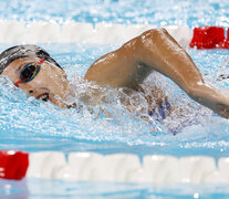 Agostina Hein en acción en los 400 metros libres (Fuente: EFE) (Fuente: EFE) (Fuente: EFE)