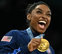 Simone Biles conquistó el quinto oro de su carrera. (Fuente: AFP) (Fuente: AFP) (Fuente: AFP)