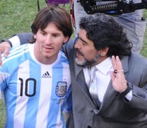 Lionel Messi y Diego Maradona (Fuente: NA) (Fuente: NA) (Fuente: NA)