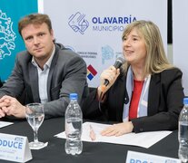 El intendente olavarriense, Maximiliano Wesner, en el lanzamiento de la Expo Olavarria Produce