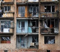 Edificio destrozado en Kursk, Rusia (Fuente: Xinhua) (Fuente: Xinhua) (Fuente: Xinhua)