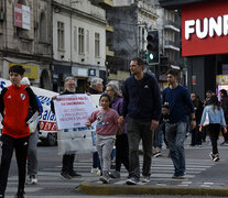 Pellegrini y Corrientes, punto de la manifestación. (Fuente: Andres Macera) (Fuente: Andres Macera) (Fuente: Andres Macera)