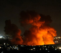 Bombardeo israelí en Zawtar, sur del Líbano. (Fuente: AFP) (Fuente: AFP) (Fuente: AFP)