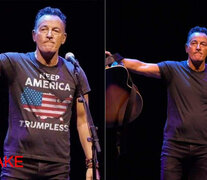 Bruce Springsteen no usó una remera anti-Trump. (Fuente: Redes sociales) (Fuente: Redes sociales) (Fuente: Redes sociales)