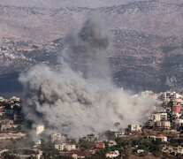 Bombardeo israelí en el pueblo de Khiam, Líbano. (Fuente: EFE) (Fuente: EFE) (Fuente: EFE)