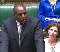 David Lammy, ministro de Exteriores británico.  (Fuente: Capturas de video) (Fuente: Capturas de video) (Fuente: Capturas de video)